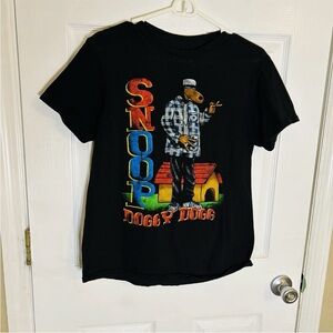 Men's Joe Cool Snoop Dogg Black T-shirt Size Large